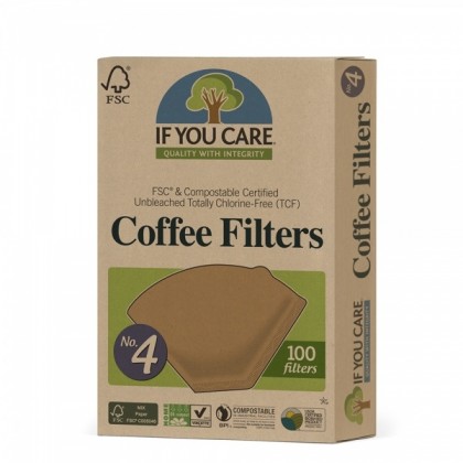 Kaffefilter nr 4 - 100 stk - If you care