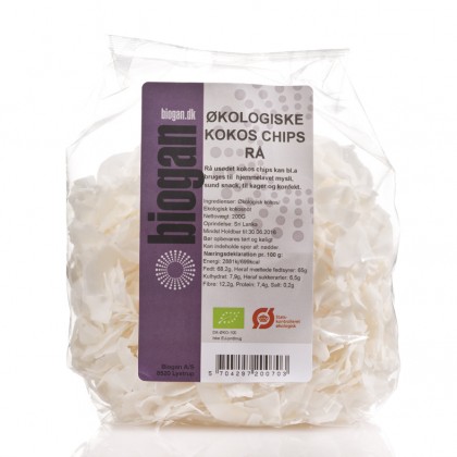 Biogan kokoschips - Rå - Økologisk - 200g