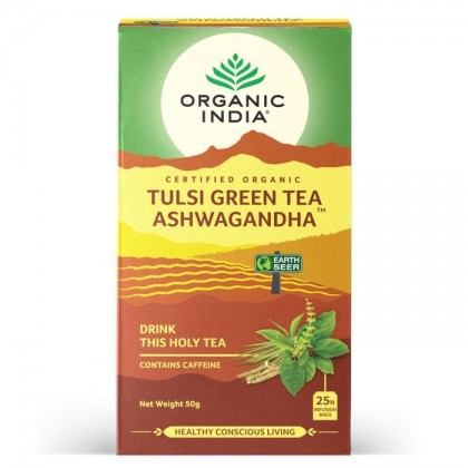Tulsi Ashwagandha & grønn té fra Organic India