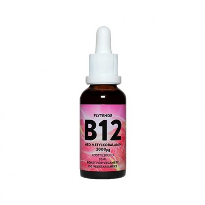 Flytende høydose B12 - med metylkobalamin - 30ml - 2000ug