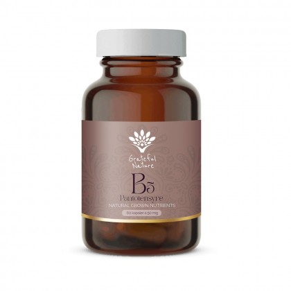 B5 vitamin (Pantotensyre) - Natural Grown Nutrients - 60 kapsler for 1-2 mnd