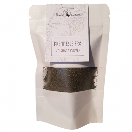 Brenneslefrø med Chagapulver - Teblanding - 30g