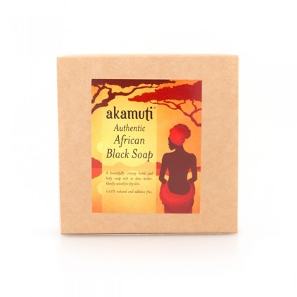 Akamuti African Black Soap, såpebar - 130 g