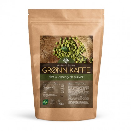 Grønn Kaffebønne Pulver - Rå - Økologisk - 250 g