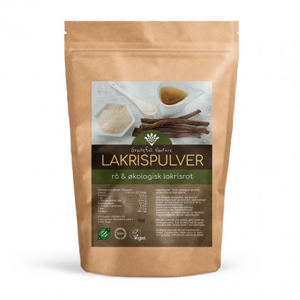 Lakrispulver - Økologisk lakrisrot - 250g