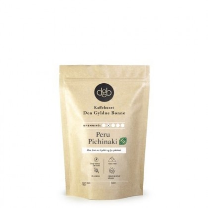 Økologisk kaffe fra Peru, Pichinaki -  250g - Den Gyldne Bønne