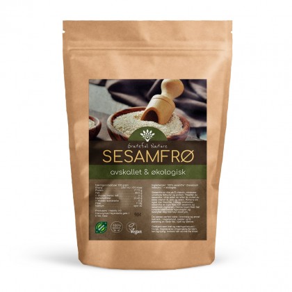Avskallede sesamfrø - Rå - Økologisk - 250 g
