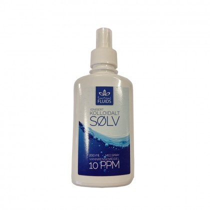 Ionisert Kolloidalt Sølvvann - 10 ppm - 200 ml med praykork