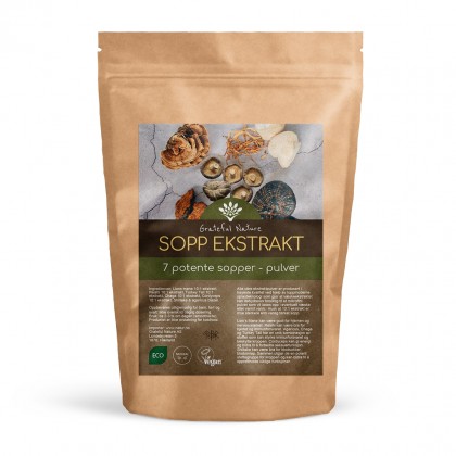 Sopp ekstrakt blend 10:1 - 7 forskjellige sopper - 300g