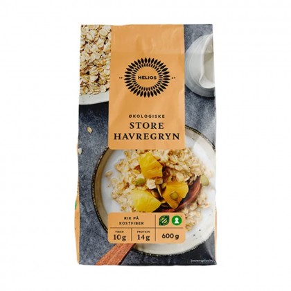 Helios økologisk store havregryn - 600 g