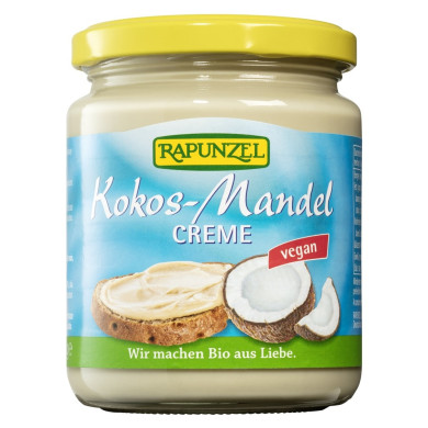 Kokos- og mandelsmør, vegan, 250 g, økologisk, Rapunzel