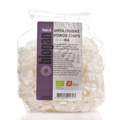 Biogan kokoschips - Rå - Økologisk - 200g