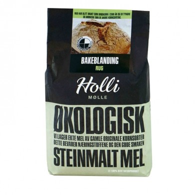 Holli mølle - siktet rug økologisk - 1 kg