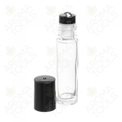 Klare, 10 ml glassflasker med roll-on kork - 6 stk i pakken - Aroma Tools