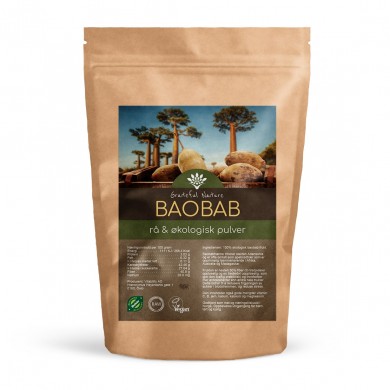 Baobab frukt - Pulver - Rå - Økologisk - 250 g