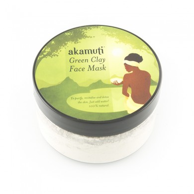 Akamuti Green Clay Face Mask - grønn leire ansiktsmaske - 100g