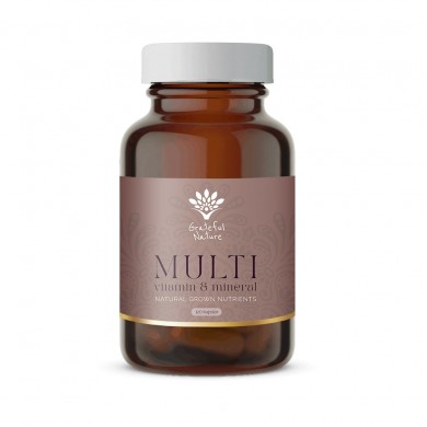 Multi vitamin og mineraler - Natural Grown Nutrition - 120 kapsler for 1-2 mnd