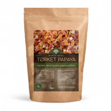 Tørket Papaya i terninger - 250 g