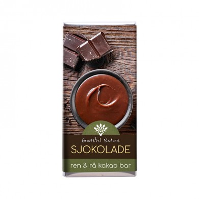 Ren sjokolade - Rå vegansk kakaobar - 60 g