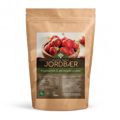 Jordbærpulver - Frysetørket - Økologisk - 250g