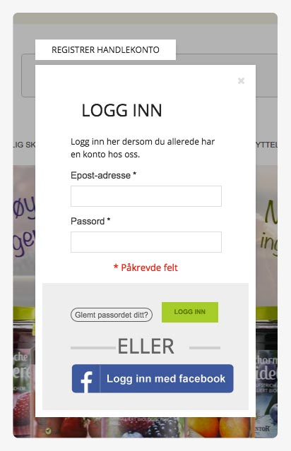 Logg inn boks