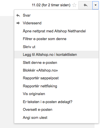 Gmail kontaktliste